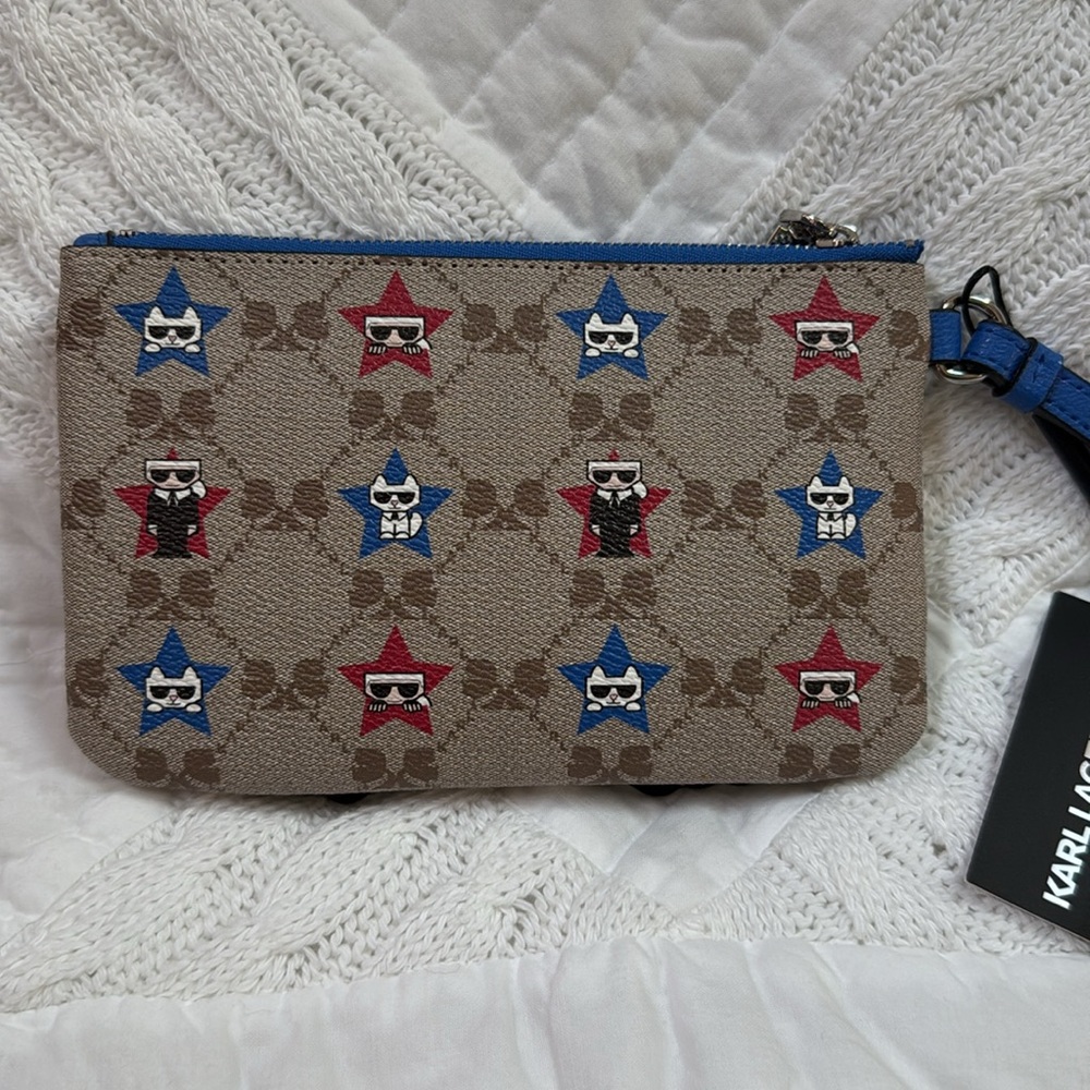 Karl Lagerfeld Paris Maybelle SLG Zip Wristlet - Picture 4 of 13